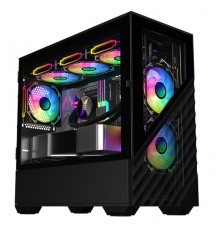 1STPLAYER DK D7 Black / mATX / 3x120mm LED fans / D7-BK-3F1