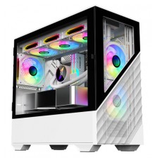 1STPLAYER DK D7 White / mATX / 3x120mm LED fans / D7-WH-3F1-W