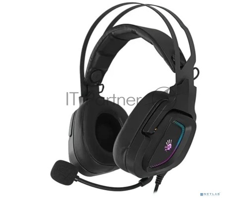 Наушники с микрофоном A4Tech Bloody G570 черный/серый 2м мониторные USB оголовье (G570 USB/ BLACK + GREY)