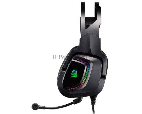 Наушники с микрофоном A4Tech Bloody G570 черный/серый 2м мониторные USB оголовье (G570 USB/ BLACK + GREY)