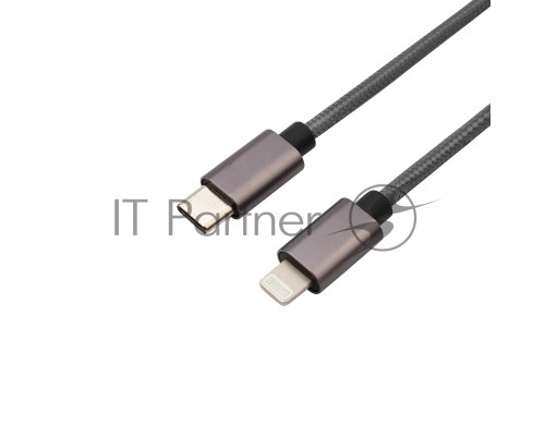 Кабель REXANT Type-C-Lightning PD, 1 м, графит, нейлон