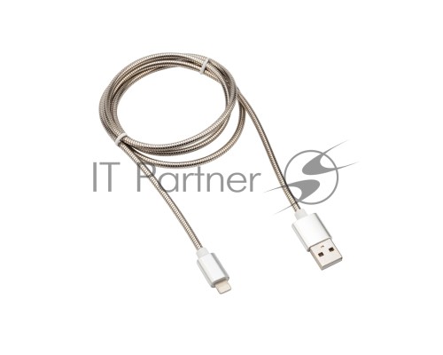 Кабель REXANT USB-Lightning 2 A, 1 м, матовая сталь