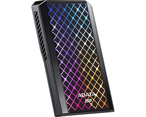 Внешний твердотельный накопитель 1TB ADATA SE900G RGB Black [ASE900G-1TU32G2-CBK] USB 3.2 Gen2x2 Type-C, 2000/2000, USB 3.2 Type-C to C cable, USB 3.2 Type-C to A cable, RTL