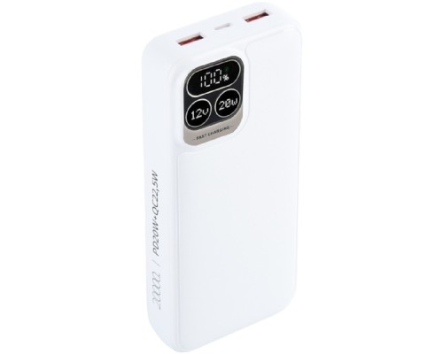 [Аксессуар] Perfeo Powerbank Atomic Age 20000 mAh/LED дисплей/PD + QC 3.0/Type-C/2 USB/Выход: 5A, max 22.5WWhite (PF_E1475)