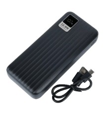 Perfeo Powerbank WATERFALL 20000 mAh/LED дисплей/PD + QC 3.0/Type-C/2 USB/Выход: 5A, max 22.5WBlack (PF_E1471)