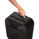 Шредер Fellowes PowerShred LX25 черный (секр.P-4)/перекрестный/6лист./11.5лтр./скрепки/скобы/пл.карты