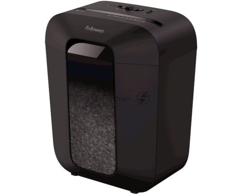 Шредер Fellowes PowerShred LX41 черный (секр.P-4)/перекрестный/8лист./17лтр./скрепки/скобы/пл.карты