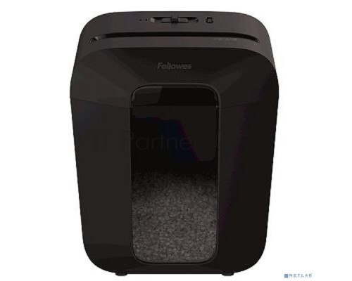 Шредер Fellowes PowerShred LX41 черный (секр.P-4)/перекрестный/8лист./17лтр./скрепки/скобы/пл.карты