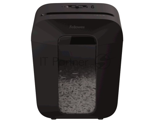 Шредер Fellowes PowerShred LX50 черный (секр.P-4)/перекрестный/9лист./17лтр./скрепки/скобы/пл.карты