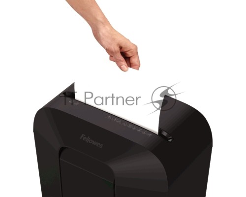 Шредер Fellowes PowerShred LX50 черный (секр.P-4)/перекрестный/9лист./17лтр./скрепки/скобы/пл.карты