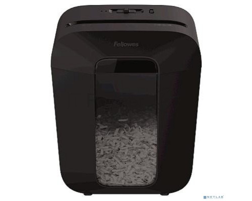 Шредер Fellowes PowerShred LX50 черный (секр.P-4)/перекрестный/9лист./17лтр./скрепки/скобы/пл.карты