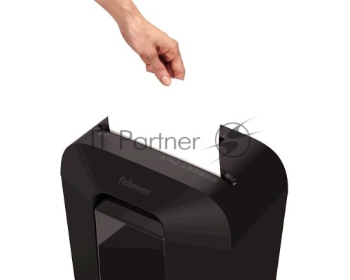Шредер Fellowes PowerShred LX70 черный (секр.P-4)/перекрестный/11лист./18лтр./скрепки/скобы/пл.карты