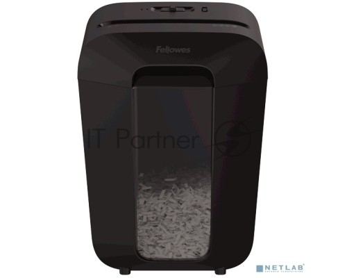 Шредер Fellowes PowerShred LX70 черный (секр.P-4)/перекрестный/11лист./18лтр./скрепки/скобы/пл.карты