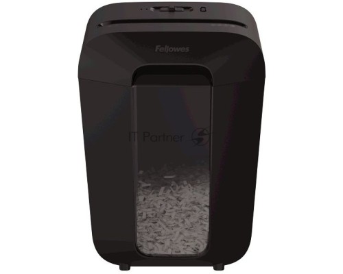 Шредер Fellowes PowerShred LX70 черный (секр.P-4)/перекрестный/11лист./18лтр./скрепки/скобы/пл.карты