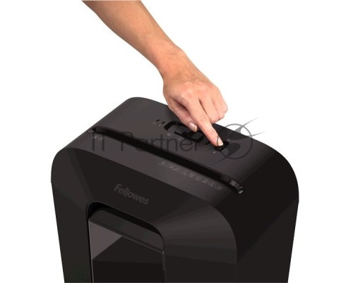 Шредер Fellowes PowerShred LX70 черный (секр.P-4)/перекрестный/11лист./18лтр./скрепки/скобы/пл.карты