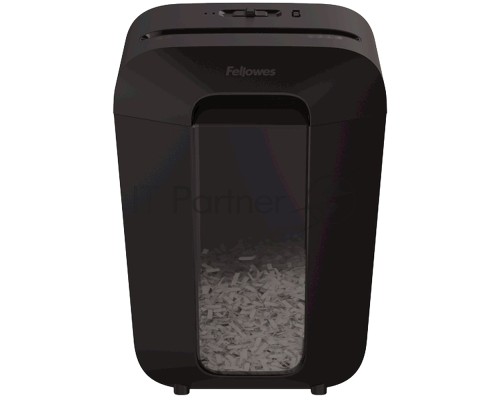 Шредер Fellowes PowerShred LX70 черный (секр.P-4)/перекрестный/11лист./18лтр./скрепки/скобы/пл.карты