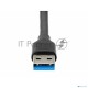 Кабель удлинительный USB3.0 Am-Af 3m Telecom черный (TUS708-3M)