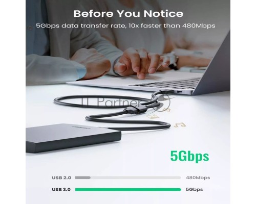 Кабель удлинительный USB3.0 Am-Af 5m Telecom черный (TUS708-5M)