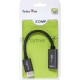 Кабель-переходник DP --> HDMI-F 0.2m , серый металлик, оплетка, 4K@60Hz, Telecom (TA560)