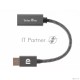 Кабель-переходник DP --> HDMI-F 0.2m , серый металлик, оплетка, 4K@60Hz, Telecom (TA560)