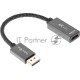Кабель-переходник DP --> HDMI-F 0.2m , серый металлик, оплетка, 4K@60Hz, Telecom (TA560)