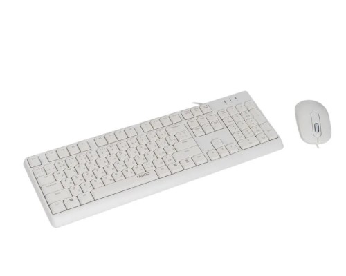 [Клавиатура] Клавиатура + мышь Rapoo X130PRO клав:белый мышь:белый, 1.5м, доп. защита от влаги
