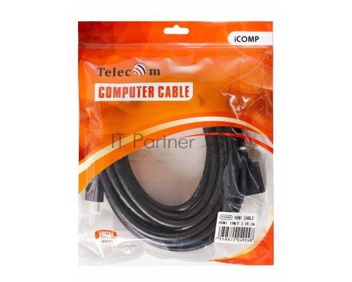 Кабель удлинительный HDMI-19M---HDMI-19F ver 2.0, 5m, TELECOM TCG235MF-5M