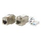 Hyperline KJ8-8P8C-C5e-180-TLS-SH-F-WH Вставка Keystone Jack RJ-45(8P8C), категория 5e, экранированная, тип 180 градусов, Toolless, белая
