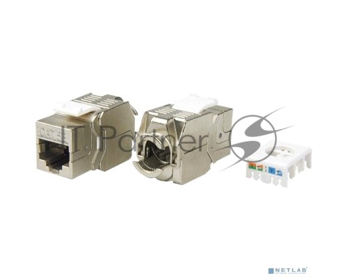 Hyperline KJ8-8P8C-C5e-180-TLS-SH-F-WH Вставка Keystone Jack RJ-45(8P8C), категория 5e, экранированная, тип 180 градусов, Toolless, белая