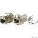 Hyperline KJ8-8P8C-C5e-180-TLS-SH-F-WH Вставка Keystone Jack RJ-45(8P8C), категория 5e, экранированная, тип 180 градусов, Toolless, белая