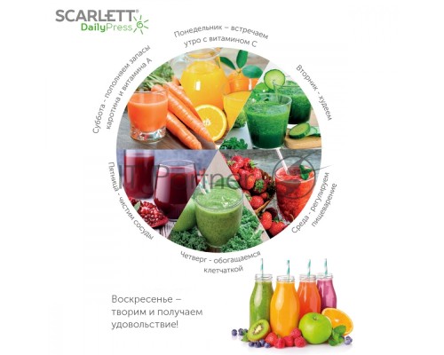Соковыжималка шнековая Scarlett SC-JE50S59 белый