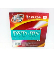 VS DVD+RW 4,7 GB 4x конверт/5 (620588)