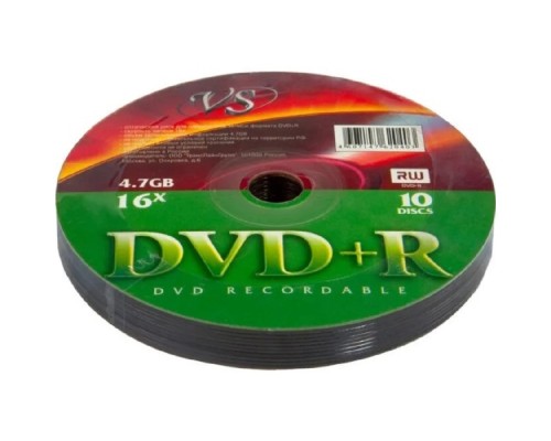 [Диск] Диски VS DVD+R 4,7 GB 16x Shrink/10 (620403)