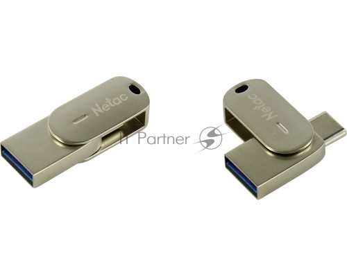 Флеш диск Netac U785 16Gb <NT03U785C-016G-30PN>, USB3.0+TypeC, металлическая