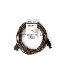 Кабель удлинительный USB2.0 AM/AF прозрачная изоляция 3m  Telecom <VUS6956T-3M>
