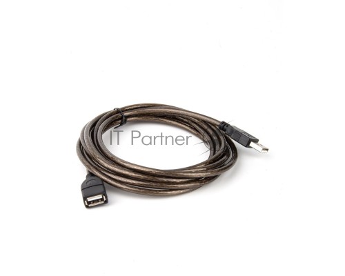 Кабель удлинительный USB2.0 AM/AF прозрачная изоляция 3m  Telecom <VUS6956T-3M>