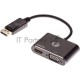 Кабель-переходник DisplayPort(M) ---> HDMI(F)+VGA(F)4K@30Hz VCOM Allum shell<CG640M-0.15>