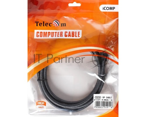Кабель соединительный DP-DP 1.4V 8K@60Hz  1.5м, Telecom Pro <TCG750-1.5M>