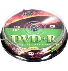Диски VS DVD+R 4,7 GB 16x CB/10 Ink Print (620557)