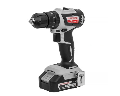 [Дрель, Шуруповерт] ИНТЕРСКОЛ ДАУ-10/18В 44 МиниМАКС бесщеточная аккум. дрель-шуруп [769.2.2.45] { Li-ion, кейс, 2 аккум., 2,5 Ач, ЗУ }