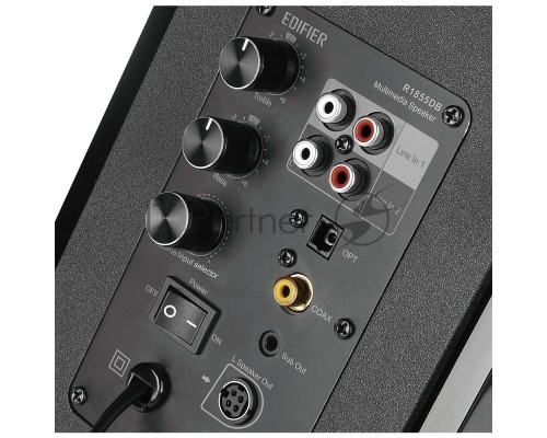 Колонки Edifier R1855DB Black {Активные, 70W RMS, 60-20000Гц, дерево, пульт ДУ, Bluetooth 5.0,выход на сабвуфер,Opt/Coaxial,2 RCA}