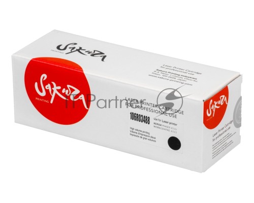 Картридж Sakura 106R03488 для Xerox Phaser, WC, черный, 5500 к.