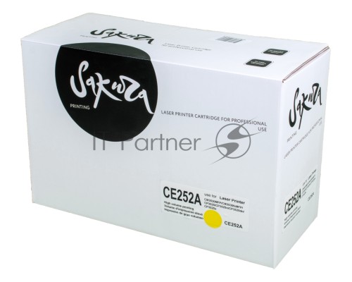 Картридж Sakura CE252A для HPColor LaserJet CM3530MFP/CM3530fsMFP/CP3525/CP3525n/CP3525dn/CP3525x, желтый, 7000 к.