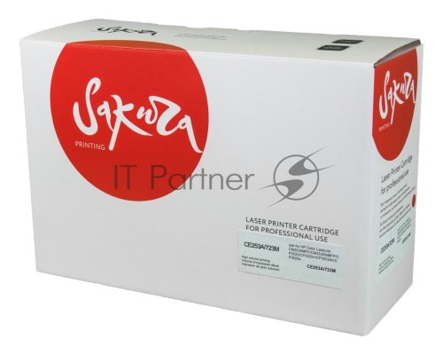 Картридж Sakura CE253A для HPColor LaserJet CM3530MFP/CM3530fsMFP/CP3525/CP3525n/CP3525dn/CP3525x, пурпурный, 7000 к.
