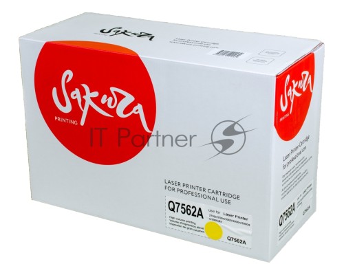 Картридж Sakura Q7562A для HP Color LaserJet 2700/2700n/3000/3000n/3000dn/3000dtn, желтый, 3500 к.
