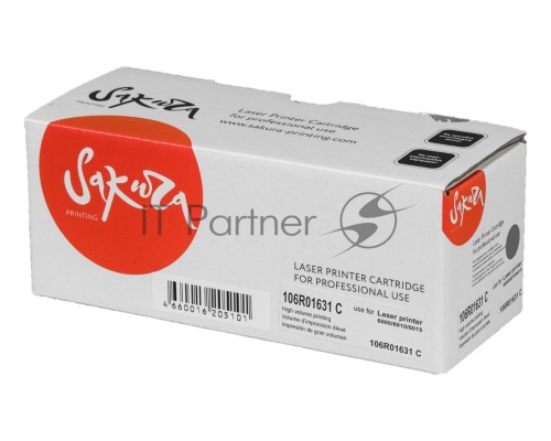 Картридж Sakura 106R01631 для Xerox Phaser 6000 / 6010, WC6015 синий, 1000 к.