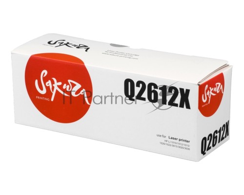 Картридж Sakura Q2612X для HP LJ 1010/1012/1015/1020/1022/3015/3020/3030, черный, 3000 к.