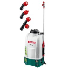 Опрыскиватель Зубр Мастер ОПЛ-15, аккумуляторный, наплечный, 15л, белый/зеленый