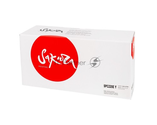 Картридж Sakura SPC220EY (406055) для Ricoh Aficio SP C220S, C221SF, C222SF, SP C220N, C221N, C222DN, C240DN, C240SF, желтый, 2300 к.