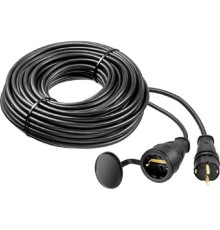 Удлинитель силовой Stayer 55026-30, розеток 1шт, 3x1.5 кв.мм, 30м, КГ, без катушки, черный